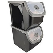 Resim DigitHome Coral 2'li Soğan Patates Saklama Kabı 12 Litre - Gri C320.037 