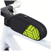 Resim Bisiklet Çerçeve Çantası 1l - Su Geçirmez, Yansıtıcı Desenli, Hızlı Kurulum, Cep Telefonu Ve Eşya Saklama, Gece Sürüşü Güvenliği Yeşil Yeşil 