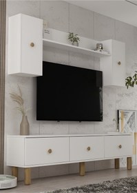 Resim 1355tv180-1dd Tv Sehpası,tv Ünitesi Beyaz-safirmeşe 