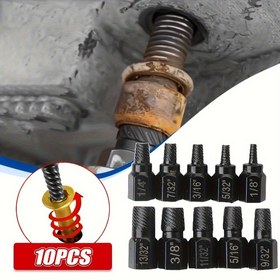 Resim 10 Parça Metal Somun Çıkarma Aleti Seti, İç Altıgen Cıvata Çıkarma Aracı, Çok Dişli Vida Sökücü Kiti 