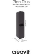 Resim Creavit Pion Boy Dolabı 40 160 Cm Gri Gri 