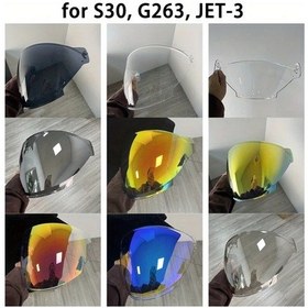Resim Chuangyinshop Deep Black Daily Use One Size For S30 G263 Jet-3 Mask Replacement Mask Lenses Pc Material Motorcycle 