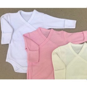 Resim Özdemirli Bebe Özdemirlitekstil Bebelino Çıtçıtlı Badi Kruvaze (3 Lü Paket) (456569330) Çok Renkli 