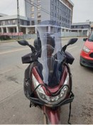 Resim Motocam Honda Pcx Siperlik Ön Cam 2014-2017 Model 83cm Füme Renkli 4mm Uzun Cam 