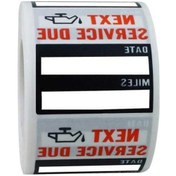 Resim Pazly 200 Adet Şeffaf Yağ Değişim Çıkartması - 5x5cm Yüksek Kalite Pet Sticker 