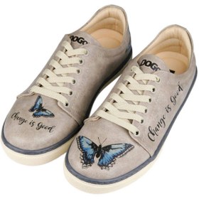 Resim Dogo Kadın Vegan Deri Bej Sneakers - Change Is Good Tasarım 