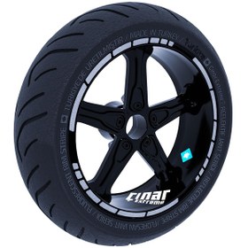 Resim Moto GP Stili Yaldızlı Gümüş Jant Şeridi Sticker Çınar Extreme 