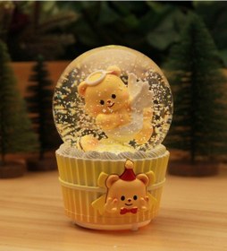 Resim Melek Ayıcık Işıklı Ve Müzikli Kar Küresi Büyük Boy - B 