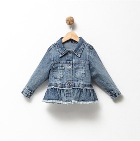 Resim Overdo Kids Fırfır Nakışlı Kız Çocuk Kot/denim Ceket 