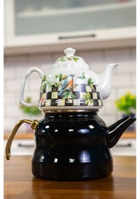 Resim Rylcyd-2 Miss Betty Emaye Royal Porselen Demlikli Çaydanlık 001 