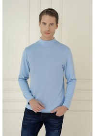 Resim Ts 894 Slim Fit Açık Mavi Spor T-shirt Mavi 