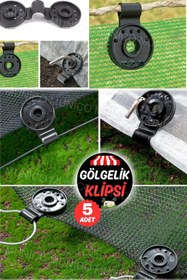 Resim Munico 5 Adet Güneşlik Net Klipsi Dayanıklı Malzeme Sera Gölgeleme Kelepçesi: Sera Kumaşlarını Sabit Tutma 