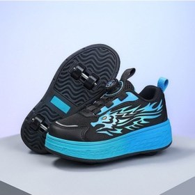 Resim Snapbuy High Quality Shoe Bag Çocuk Dört Tekerlekli Yürüyüş Ayakkabısı Çıkarılabilir Nefes Alabilen Tekerlekli Paten Açık Yeşil 