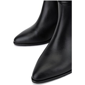 Resim Tamer Tanca Kadın Hakiki Deri Siyah Topuklu Çizme 1074 2274 Bn Czm Sk25-26 Sıyah Derı Siyah 