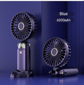 Resim Mini El Tipi Vantilatör, Küçük, Sessiz, Taşınabilir Vantilatör Ds18-1 Mavi, 