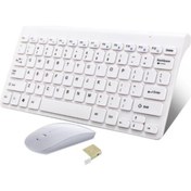 Resim DUHALINE Philips M9 PRO S410J Tablet Uyumlu Kablosuz Taşınabilir Q Klavye Ve Mouse Set BEYAZ 