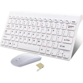 Resim DUHALINE Philips M9 PRO S410J Tablet Uyumlu Kablosuz Taşınabilir Q Klavye Ve Mouse Set BEYAZ 