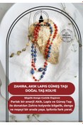 Resim OSMANLI DOĞAL TAŞ Zahira, Akik Lapis Güneş Taşı Doğal Taş Kolye 