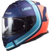 Resim Storm Slant Mat Mavi Turuncu Kask 