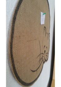 Resim Kedi Şekilli Jüt Kumaş Kaplı Arkası Yapışkanlı Duvar Panosu 42 x 56 CM 