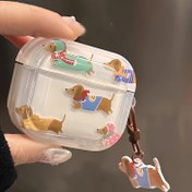 Resim For AirPods 1/2/3/Pro/Pro 2 için Sevimli Karikatür Poodle Kılıfı - Kazak ve Aksesuarlar ile Sevimli Köpek Tasarımı, Dayanıklı Koruyucu Kılıf, Karışık Renkler, Oyuncu Tasarım, Sevimli Kılıf, Oyuncu Aksesuar, Zihinsel Tasarım, Yumuşak Malzeme 
