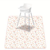 Resim 1 adet Mutlu Flüt Su Geçirmez Zemin Koruyucu ve Yüksek Sandalye Splat Matı, Sanat ve El Sanatları - Hafif, Katlanabilir Polyester Çiçek Deseni, Kolay Temizlenebilir Yüzey, Montaj Gerektirmez, Yüksek Sandalye Matı, Oyun Alanı Koruma, Eğlenceli Tasarım, Kolay Temizlenebilir Yüzey 