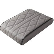 Resim Tenfowee Geniş Ve Yüksek Hafızalı Köpük Araç Konsol Yastığı - Gri Pu Deri Kaplama 