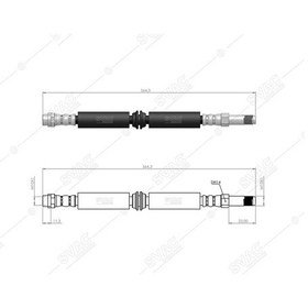 Resim ÖN FREN HORTUMU T5 T6 2003> 7H0611701D 7H0611701C 