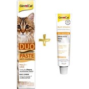 Resim Gimcat Duo Paste Peynirli Malt Kedi Macunu 50 G + Gimcat Multivitamin 