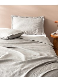 Resim Madame Coco Esther Çift Kişilik %100 Pamuk Yatak Örtüsü - Gri Gri 