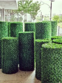 Resim 0,75x8 Metre Çim Çit, Bahçe Çiti, Dekoratif Telli Çit, Yapay Çim Çit 