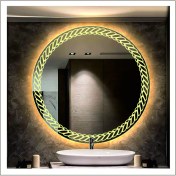 Resim Dnr-MirrorDnr-Mirror 70 cm Günışığı Ledli Tasarım Kumlamalı Banyo Aynası Makyaj Aynası Işıklı Ayna 