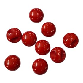 Resim 10 Adet Yuvarlak Amigurumi Düğmesi, Yelek, Kazak, Hırka Düğmesi (10mm - 16 Boy Düğme) - 8- Kırmızı 