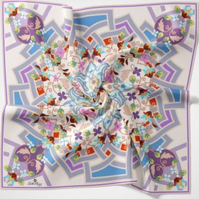 Resim Silk Home Twill Eşarp Mandala Desen - mozaik 