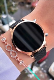 Resim pullmarkt Çelik Hasır Kordon Unisex Kol Saati Genç Led Saatleri 