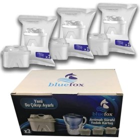 Resim Misda Store 3'lü Arıtmalı Sürahi Filtre Kartuşları - Ayarlanabilir Filtrasyon Hızı, Iyon Değişimli Kireç Azaltıcı, 160 Litre Kapasite, Geri Dönüştürülebilir ve Popüler Sürahilere Uyumlu 