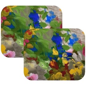 Resim Knsz oturma minderi 2 li mazlum çiçek desen tel sandalyesi oturma yeri için 