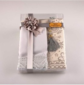 Resim Tesbih Seccade Şal Set (Gri) 