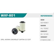 Resim WINKEL WXF-801 WINKEL YAĞ FİLTRESİ ANTARA 10- / CAPTIVA 11- CRUZE 