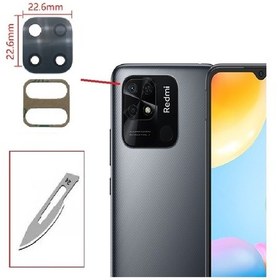 Resim Tkgz Xiaomi Uyumlu Redmi 10c Arka Kamera Cam Lensi + Bistüri Ucu 