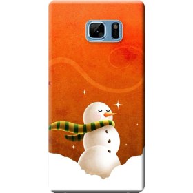 Resim Ceppare Samsung Galaxy Note Fe Kılıf (Fan Edition) SM-N935F Desen Baskılı Silikon Kapak Kardan Adam STK:227 