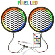 Resim Pixel Ledli 16cm Hoparlör Kapak 2adet Poke Pk-5648 