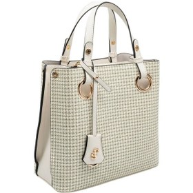 Resim Silver Polo Sp975 Kadın El Çantası Kaz Ayağı Ekose Yeşil-kemik 