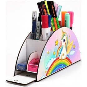 Resim Notpa Ahşap Kalemlik Yarım Ay Unicorn K054 