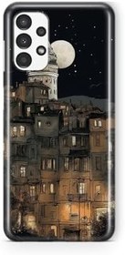Resim Multitronic Samsung Galaxy A32 Uyumlu Galata Kulesi Tasarım Baskılı Şeffaf Kılıf 