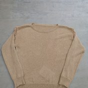 Resim Kadınlar İçin Bej Kazak - Şık Minimalist Tasarımlı, Yumuşak Yuvarlak Yakalı Günlük ve Resmi Kıyafetler için Sonbahar/Kışlık Üstler, Zarif Dokulu Ofis Giyim, Nefes Alabilen Malzeme, Stil Sahibi Örgü Kazak 