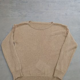 Resim Kadınlar İçin Bej Kazak - Şık Minimalist Tasarımlı, Yumuşak Yuvarlak Yakalı Günlük ve Resmi Kıyafetler için Sonbahar/Kışlık Üstler, Zarif Dokulu Ofis Giyim, Nefes Alabilen Malzeme, Stil Sahibi Örgü Kazak 