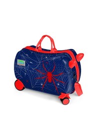 Resim Coral High Kids Lacivert Kırmızı Örümcek Desenli Otur-çek Çocuk Valizi 16367 Lacivert 
