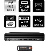 Resim HP Pro Mini 400 G9 i5 14500T 24GB 4TB SSD W11H Mini Masaüstü Bilgisayar & PER4 USB Bellek 