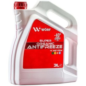 Resim Wörf Organik Kırmızı 3 LT Antifriz -40°c Korozyon Önleyici 
